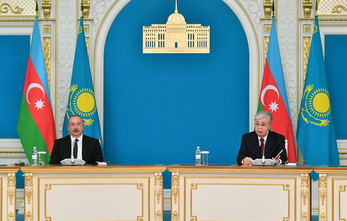 Presidents of Azerbaijan and Kazakhstan make press statements (UPDATED)