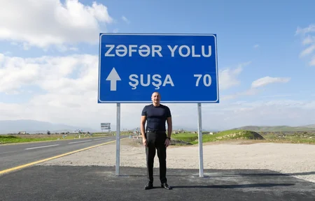 Prezident və birinci xanım Zəfər yolunun açılışında iştirak ediblər