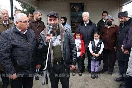 Cəlilabadda şəhidin xatirəsinə tikilən bulağın açılışı olub