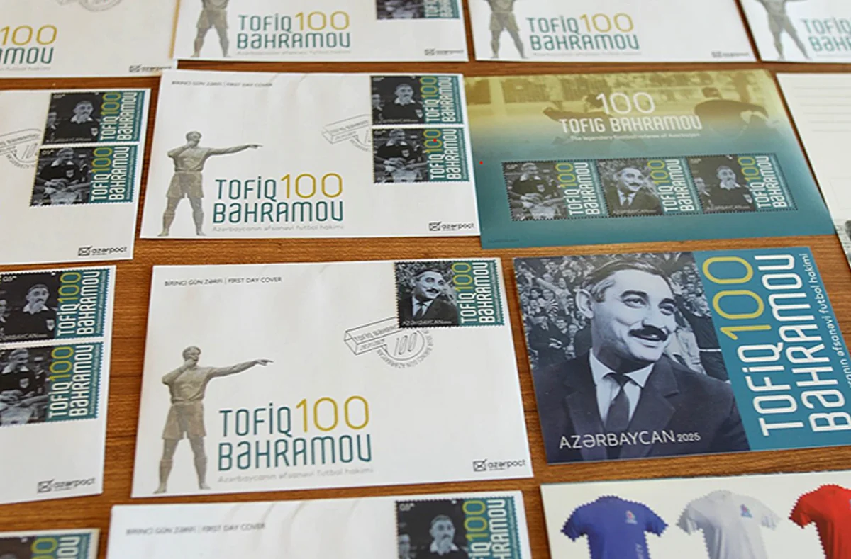Commemorative postage stamps issued to mark 100th anniversary of Tofiq Bahramov