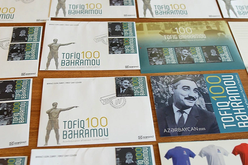 Commemorative postage stamps issued to mark 100th anniversary of Tofiq Bahramov