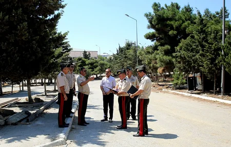 Zakir Hasanov checked major construction work being carried out at Military Lyceum