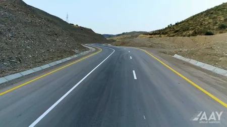 Laçın şəhərindən yan keçən yeni avtomobil yolunun tikintisi yekunlaşır
