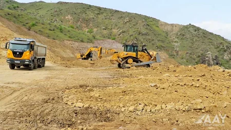 Qubadlı-Eyvazlı avtomobil yolunun tikintisi davam etdirilir