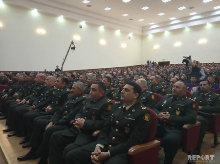 Silahlı Qüvvələrin Təlim və Tədris Mərkəzində Yolumuz Heydər Əliyev yoludur mövzusunda tədbir keçirilib