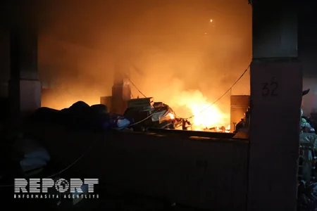 Təzə bazarda yanğın baş verib - FOTO - VİDEO