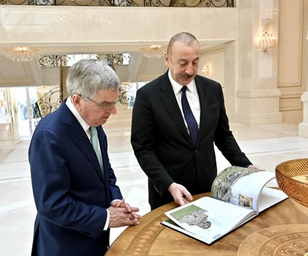 Prezident İlham Əliyev Beynəlxalq Olimpiya Komitəsinin Prezidentini qəbul edib - YENİLƏNİB