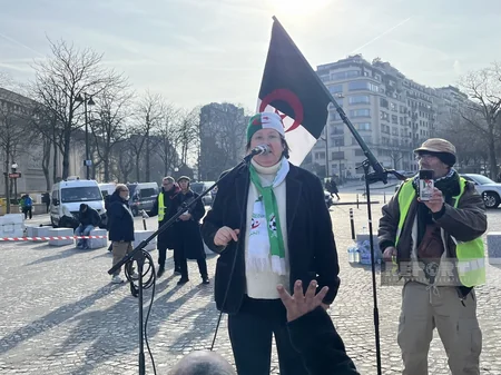 Algerians hold protest in Paris against France's colonial policy