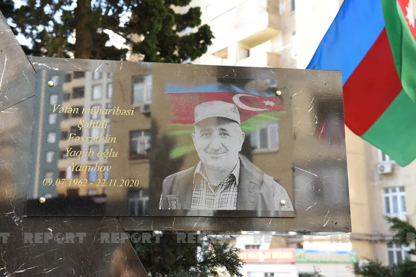 Vətən müharibəsində şəhid olan təcili yardım sürücüsünün xatirə lövhəsinin açılışı olub