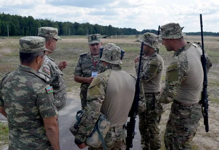 Азербайджанские военнослужащие участвуют в Снайперском рубеже в Беларуси - ФОТО