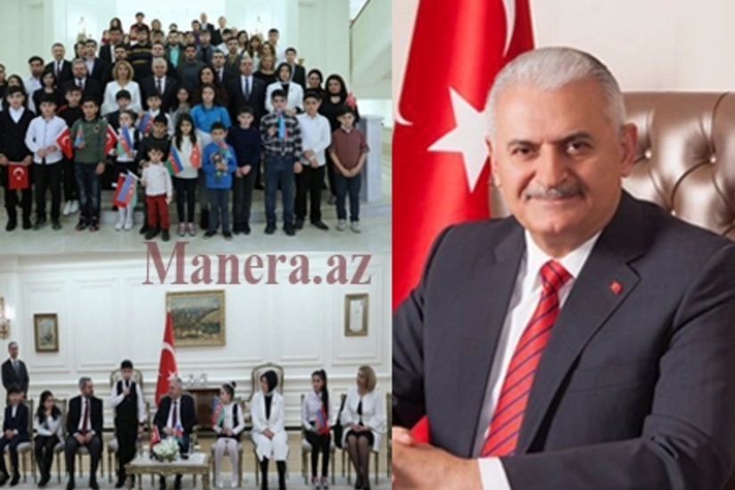 Binəli Yıldırım azərbaycanlı şəhid uşaqları ilə görüşüb