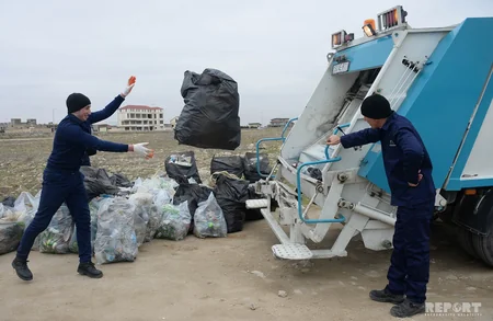 Bilgəhdə Xəzərin sahil zolağı plastik tullantılardan təmizlənib