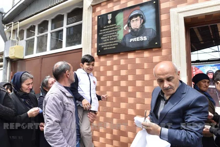 Bakıda şəhid jurnalist Məhərrəm İbrahimovun xatirə lövhəsinin açılış olub