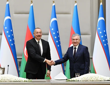 Presidents of Azerbaijan and Uzbekistan make press statements