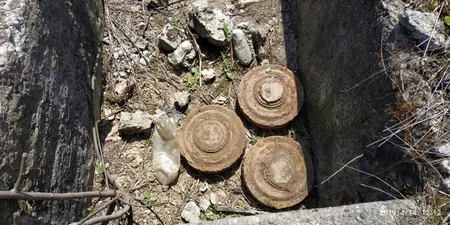 Lənkəranda 9 ədəd təlim məqsədli tank əleyhinə mina tapılıb - FOTO