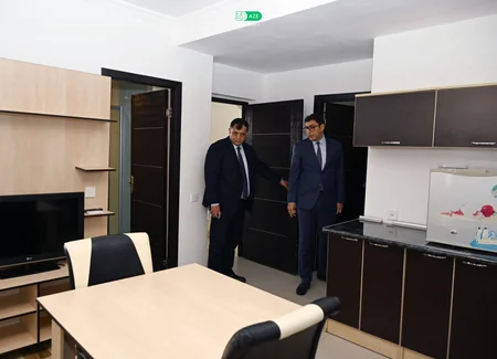 Fərid Qayıbov Zaqatala Olimpiya İdman Kompleksinə baxış keçirib