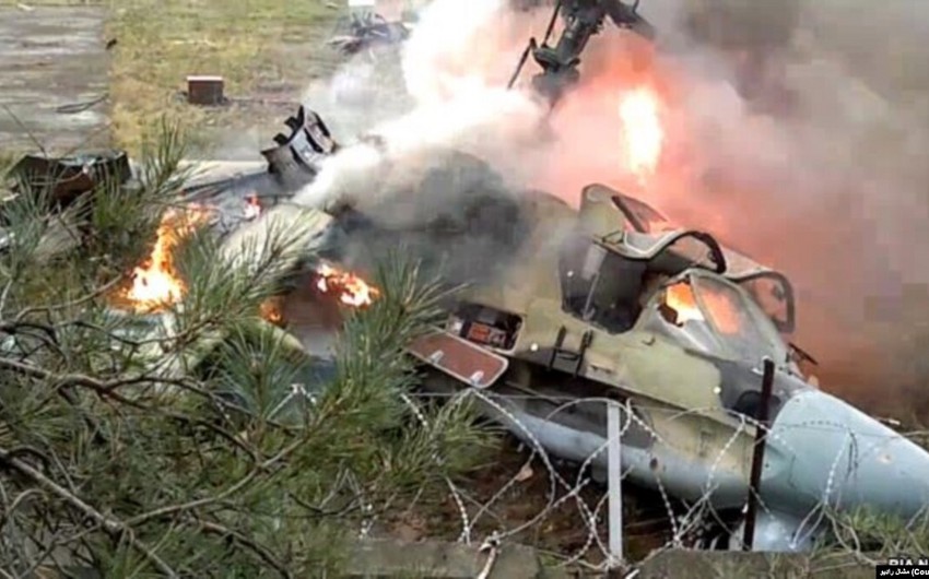 Ukrayna Baxmut istiqamətində Rusiyaya məxsus helikopteri vurub