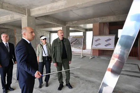 President Ilham Aliyev and First Lady Mehriban Aliyeva visit Kalbajar City Education Complex