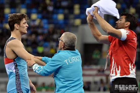 İslamiada meydanında Azərbaycan pəhləvanları - FOTOREPORTAJ