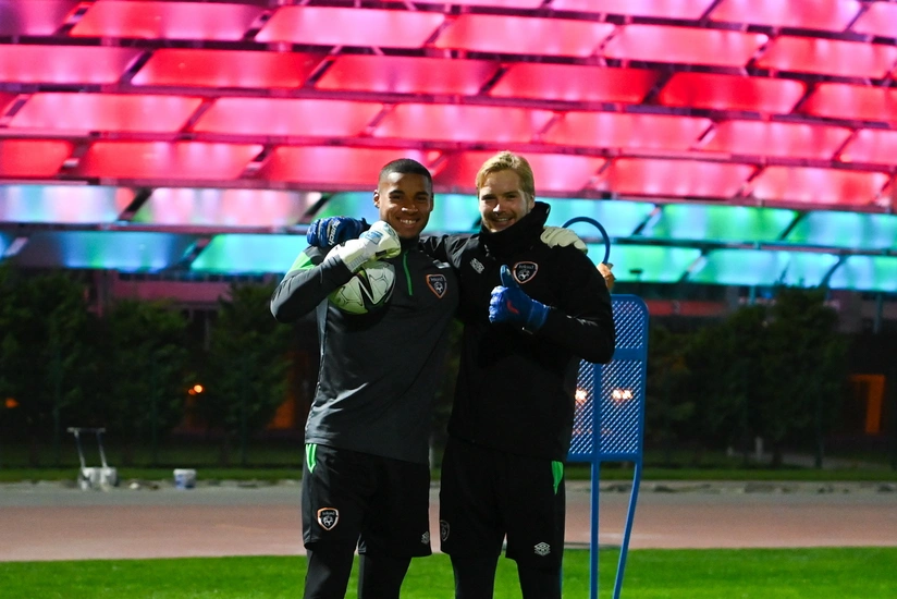 Irish national team starts first training session in Baku