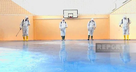 Babək rayonundakı məktəblərdə dezinfeksiya işləri aparılıb