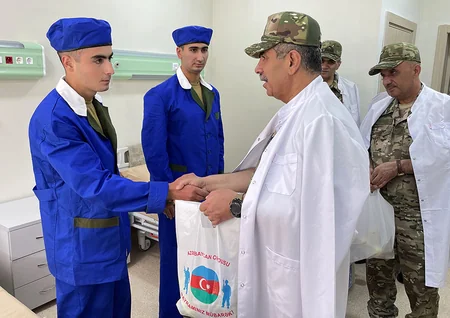 Zakir Həsənov Xocavənddə hərbi hospitalın açılışında olub