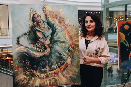 A canvas of collaboration: Indian motifs come alive at Azerbaijani Painting Workshop