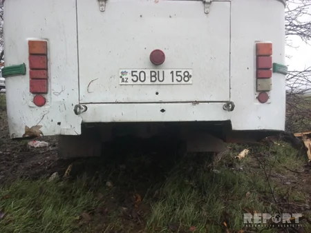 Qubada sərnişin avtobusu qəzaya düşüb, 15 nəfər xəsarət alıb - FOTO