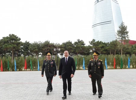 President Ilham Aliyev attended the opening of a new administrative building of General Staff of Armed Forces