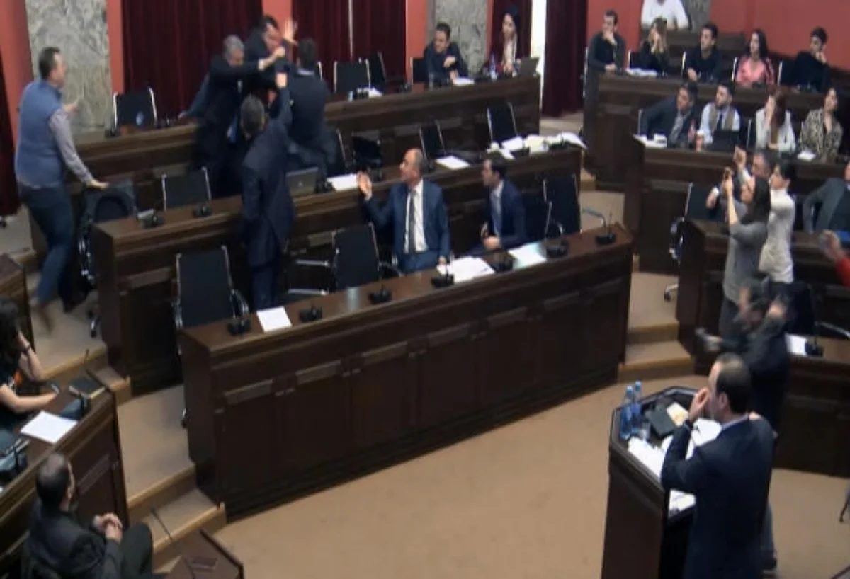 Brawl breaks out in Gerogian parliament