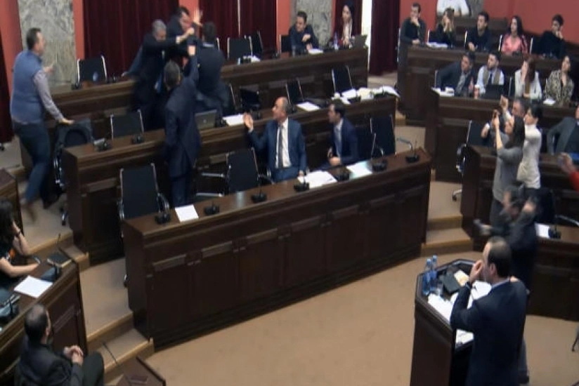 Brawl breaks out in Gerogian parliament