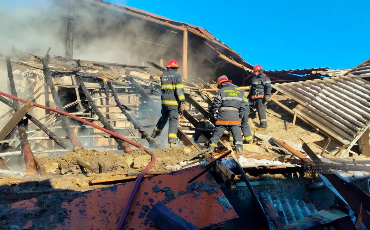 Qubada evdə yanğınla nəticələnən partlayış olub, xəsarət alan var - YENİLƏNİB-2