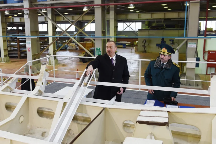 President Ilham Aliyev viewed new Tufan ship of SBS's Coast Guard and special equipment