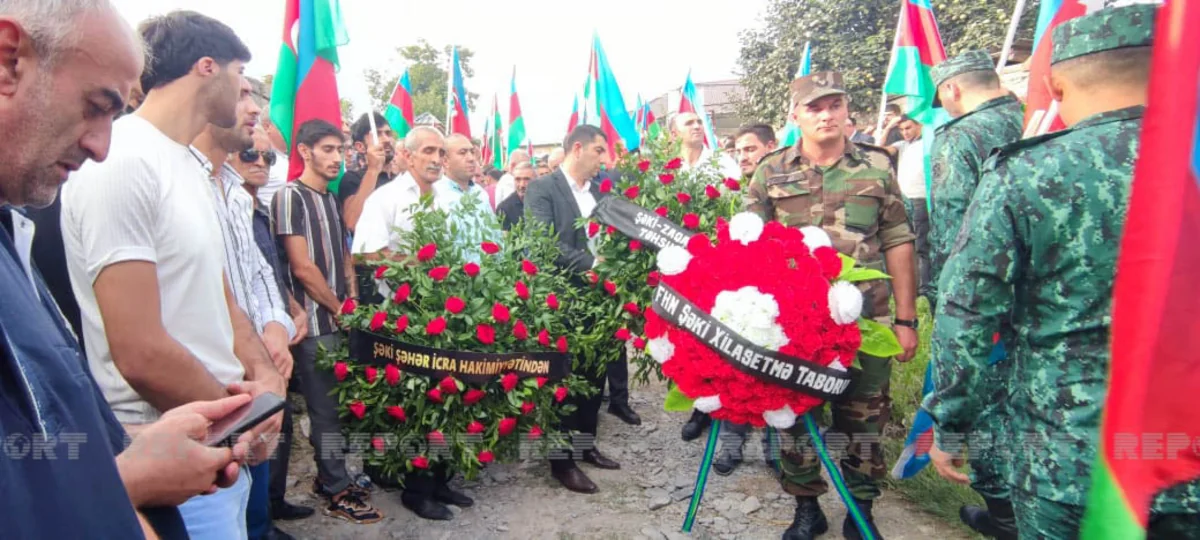 Şəhid Fərid Lətifov Şəkidə torpağa tapşırılıb