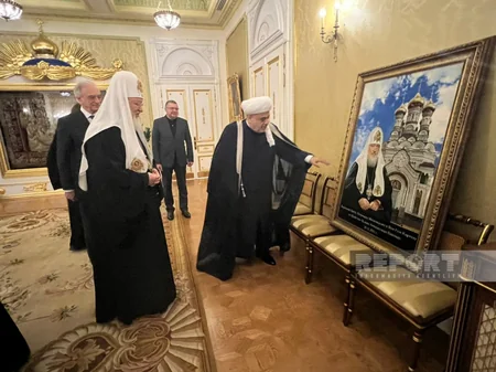Allahşükür Paşazadə Moskvanın və bütün Rusiyanın Patriarxı ilə görüşüb