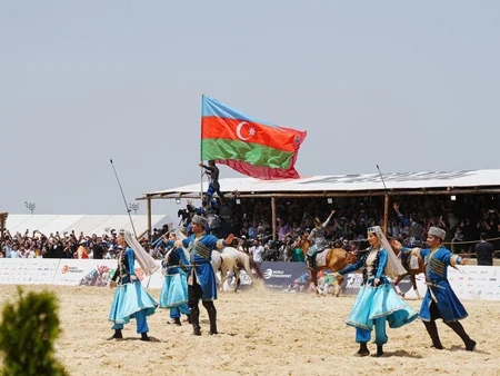 Turkish President watches performance featuring Karabakh horses