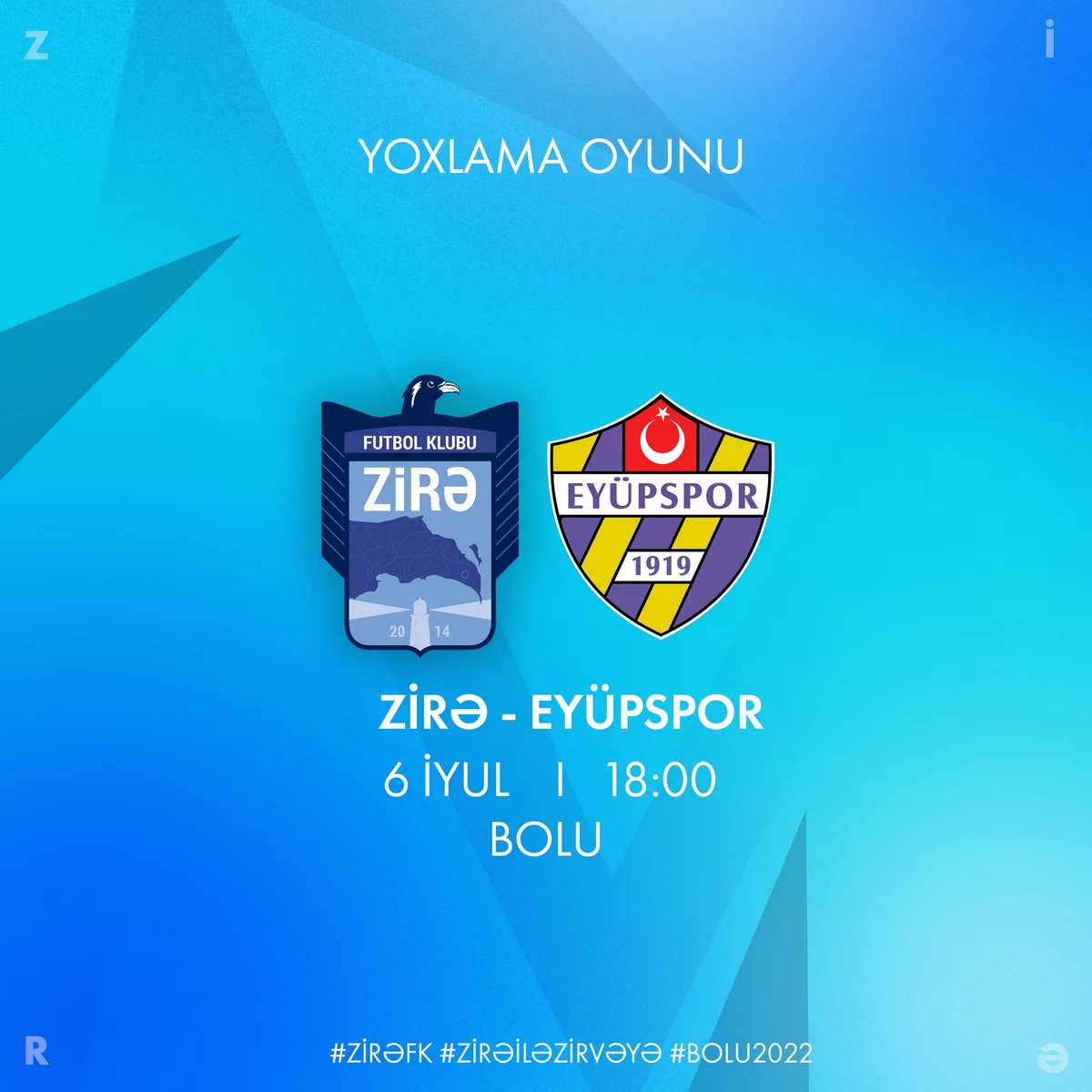 Zirə bu gün Türkiyədə ikinci yoxlama matçını keçirəcək