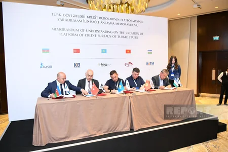 Bakıda Türk dövlətlərinin kredit büroları platformasının yaradılması haqqında memorandum imzalanıb