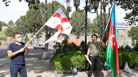 В Тбилиси прошла акция в поддержку Азербайджана