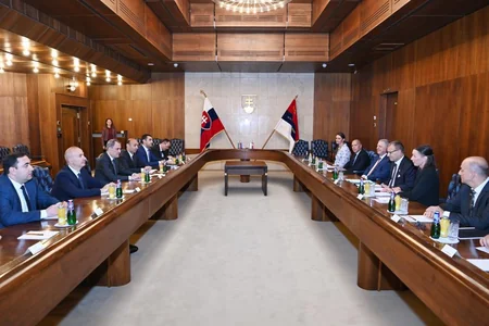 Azerbaijani FM Bayramov meets with speaker of Slovak National Council
