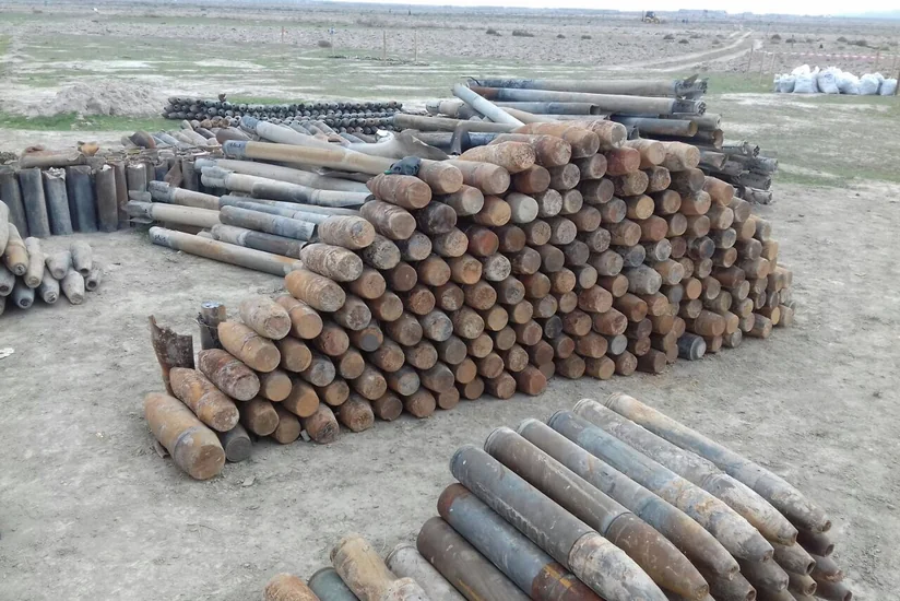 ANAMA Xızıda 98 ədəd partlamamış hərbi sursat tapıb