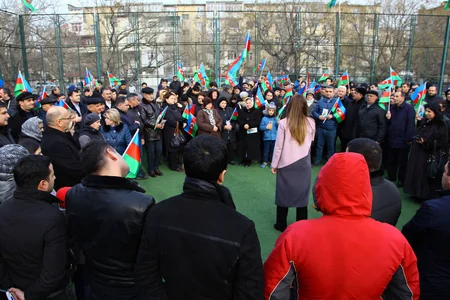 Könül Nurullayeva Qarabağ müharibəsi əlilləri, veteranları, şəhid ailələri və Çernobıl əlilləri ilə görüşüb