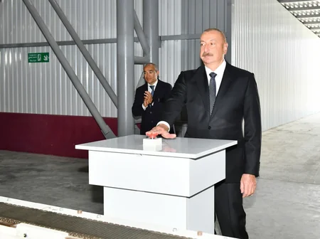 Prezident Sumqayıt Kimya Sənaye Parkında açılış və təməlqoyma mərasimlərində iştirak edib