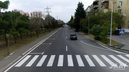 Bakının Şirin Mirzəyev küçəsinin bir hissəsi əsaslı təmir edilib