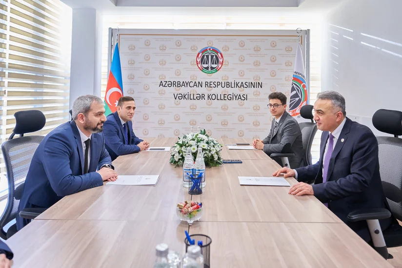 Vəkillər Kollegiyasının sədri ikinci “Yüksəliş” müsabiqəsinin qalibi ilə görüşüb