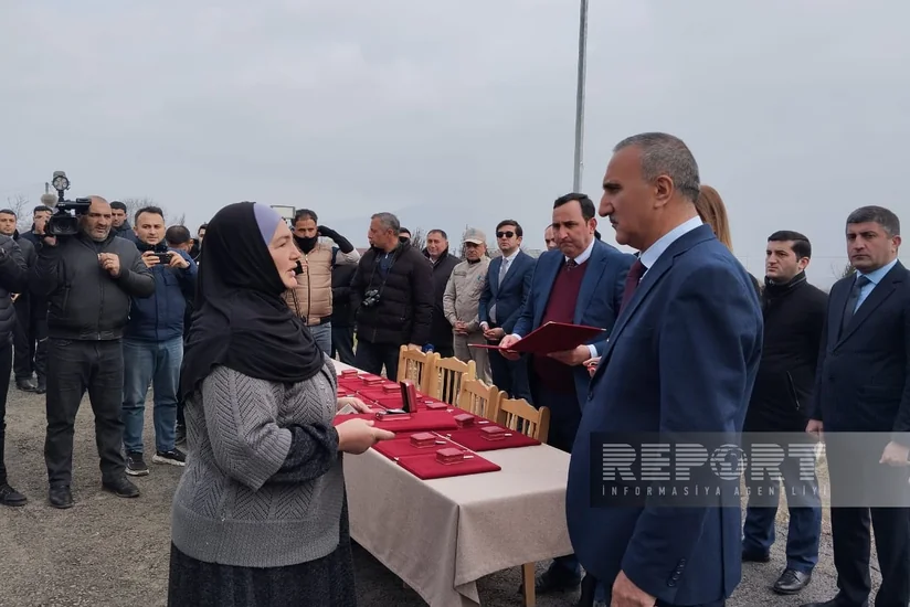 Şuşa, Xocalı və Ballıcaya çatan ailələrə mənzillərin açarları təqdim edilib - YENİLƏNİB-2