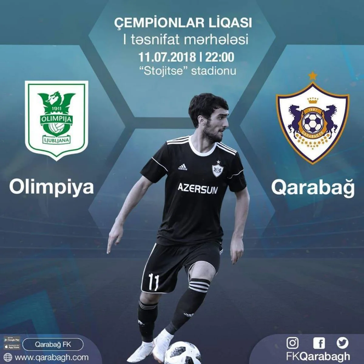 Qarabağ Olimpiya ilə səfər matçının canlı yayımını təşkil edəcək