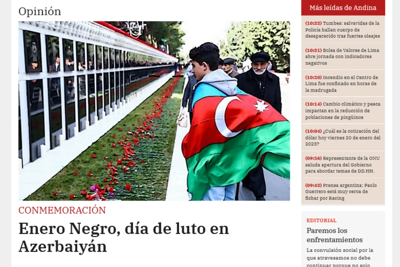 33rd anniversary of January 20 tragedy in Peruvian media
