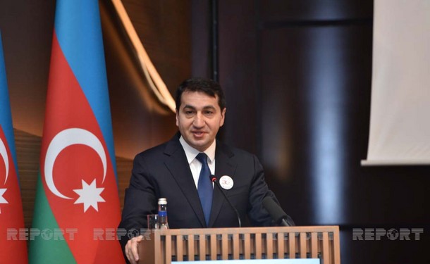 Hikmat Hajiyev shares publication about visit of diplomats to Lachin