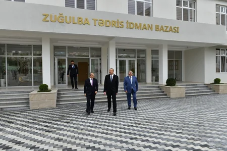 Prezident Zuğulba tədris idman bazasının açılışında iştirak edib - YENİLƏNİB